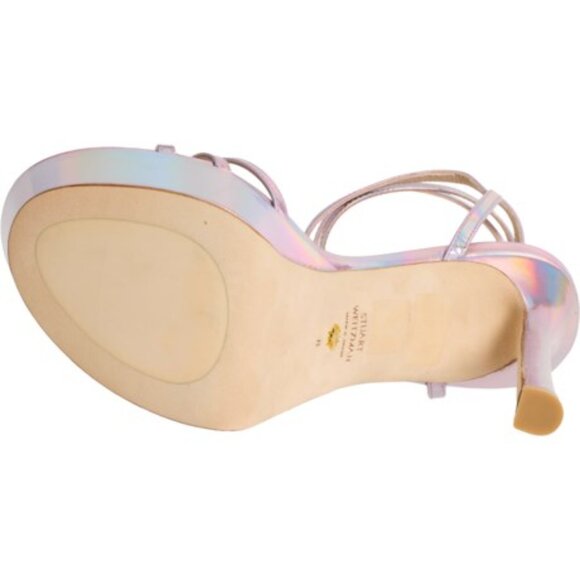 NEW NIB Stuart Weitzman Soiree Iridescent Ankle-Strap Platform Sandals $550 DEAL - Picture 8 of 10